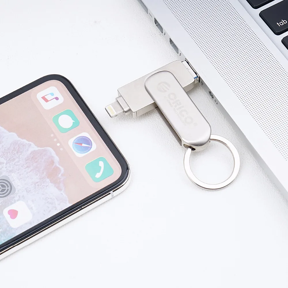 ORICO OTG USB флэш-накопитель 3-в-1 U диск 64 Гб оперативной памяти, 32 Гб встроенной памяти, USB3.0 флэш-память USB флэш-диск для телефона/планшета/ПК