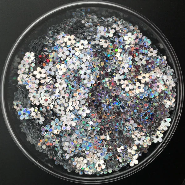 5mm Flower 20 г Лазерная Серебряная микс форма ПВХ свободные блестки для маникюра ногтей, свадебные конфетти, аксессуары для рукоделия - Цвет: 5mm Flower