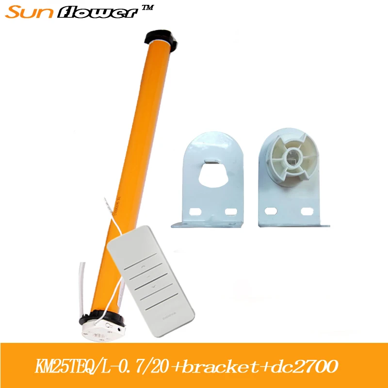 a set of KM25TE DOOYA Подсолнух KM25TE RF433 автоматический трубчатый двигатель комплект для рольставни или Зебра жалюзи подходит для 38 мм трубки дистанционного управления - Цвет: a set of KM25TE