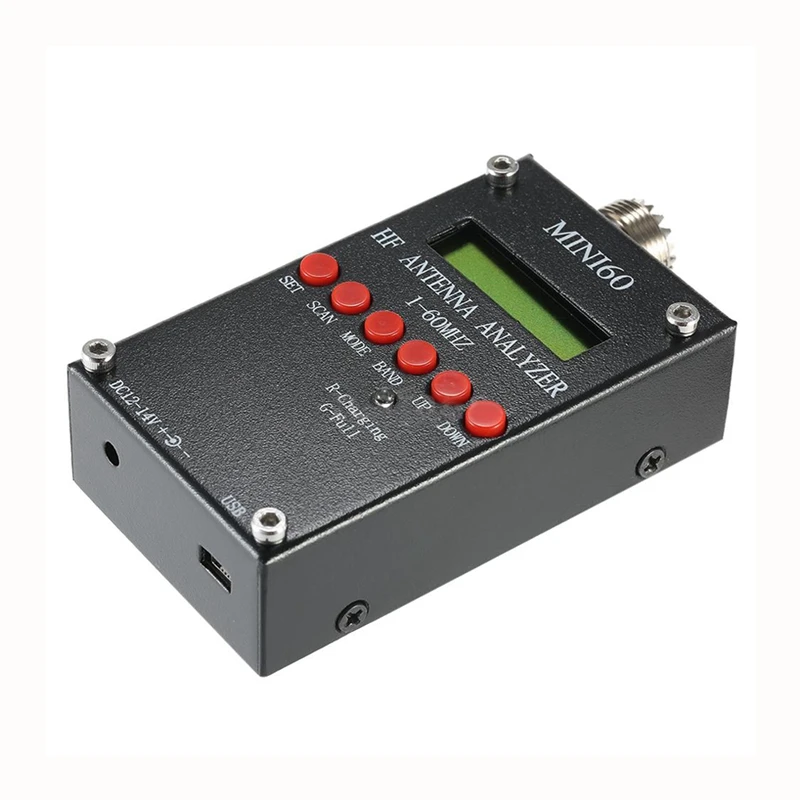 Mini60 1-60 МГц HF КСВ Антенный Анализатор метр для радио хоббистов V0T5
