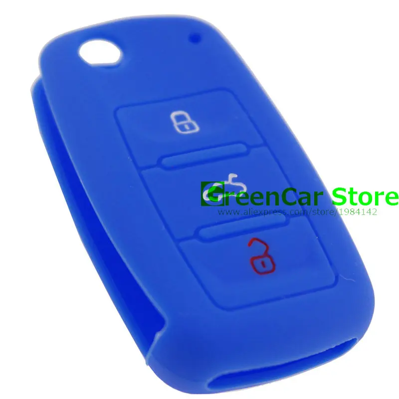 

3 buttons Silicone Car Key Case Cover for Volkswagen VW Golf 4 5 6 Polo Passat Tiguan Bora Touran Jetta Gol Eos B5 Mk6 Beetle