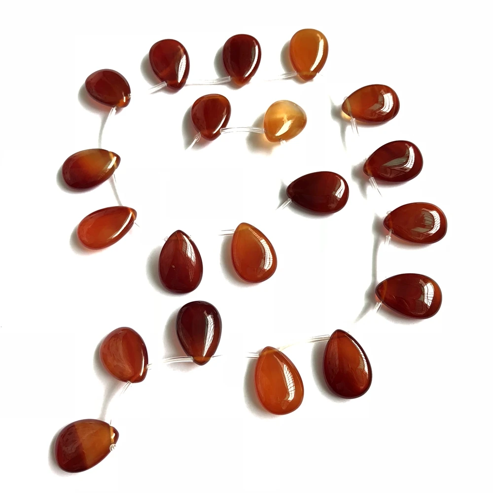 

Wholesale 1str Natural Red Carnelian Beads Red Agat e 10x14mm,14x20mm Pear Drop Gem Loose Beads For Jewelry Making,15.5"