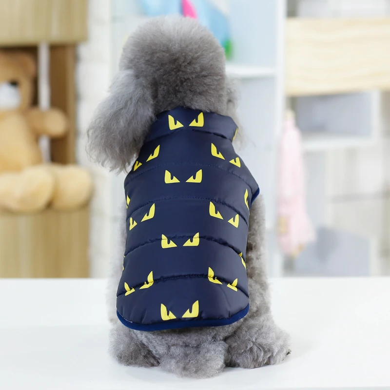 Зимняя куртка для собак щенков кошек маленький жилет-одежда хлопковое Стеганое