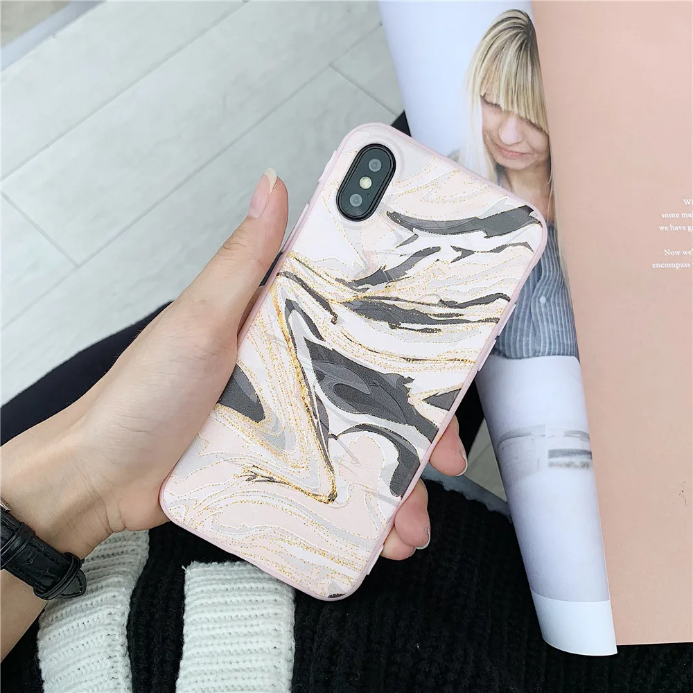 Чехлы для IPhone 7 роскошный чехол с мраморной текстурой Пномпеня 6S X 6 8 Plus Мягкий