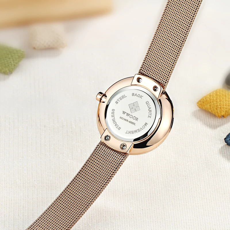 Wwoor Новый Для женщин Часы кварц часы платье женские Relojes Mujer классический ретро