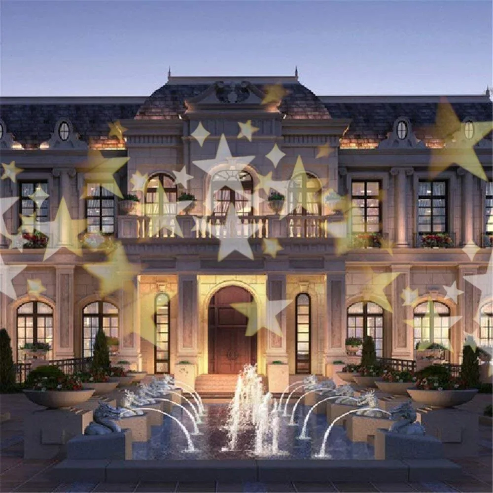 Christmas Projector Light Moving Star Holiday Decorations Outdoor Indoor Decor LED Landscape Projection Spotlight Warm White | Освещение