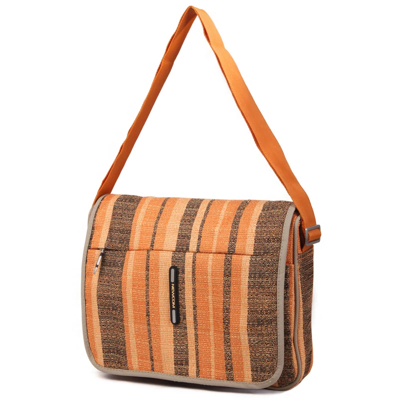 

Vintage Shoulder Bag Light Weight Ladies Casual Messenger Bag Stripe Soft Classic Crossbody School Bag For Men Women Daily Use