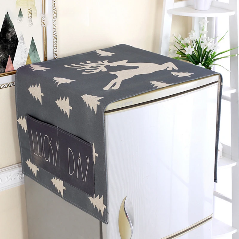 Хлопковая ткань наклейка на холодильник стиральная машина пылезащитный чехол