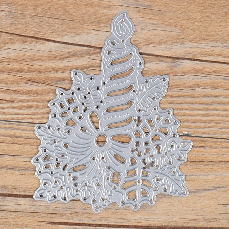 Скрапбукинг металлические резные штампы рождественские свечи DIY Фотоальбом