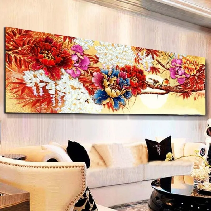 Алмазная вышивка 5D для рукоделия цветы пиона рукоделие квадратные Стразы