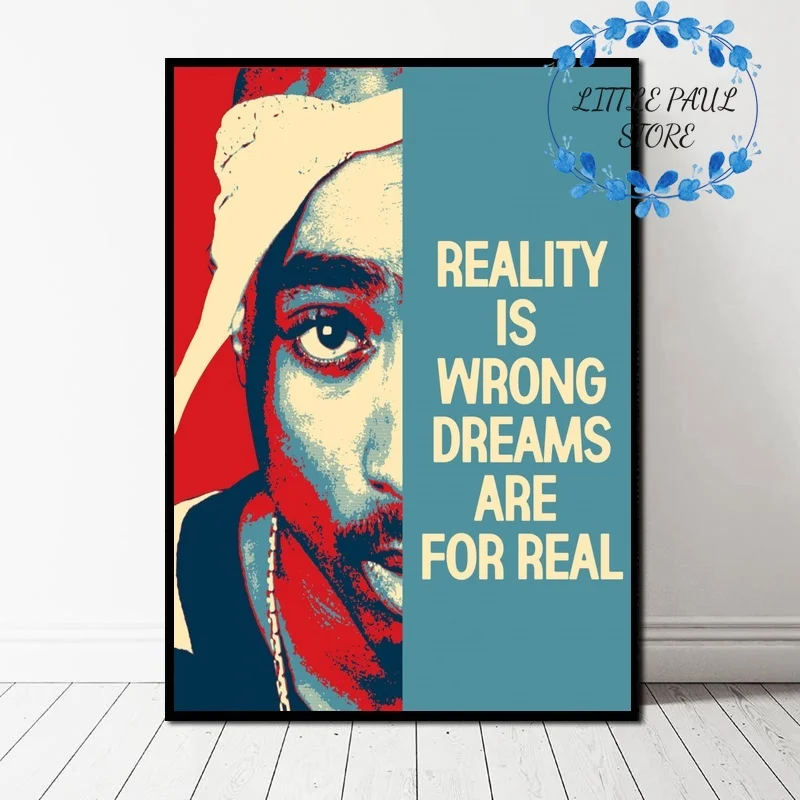 Tupac 2PAC Shakur музыка хип хоп Искусство Холст постер Настенная картина для гостиной