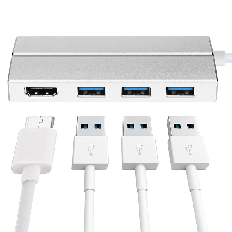 Amkle USB C 3 1 Type к HDMI адаптер Male Female 1080P 4K видео конвертер для Macbook Pro 0 HUB |