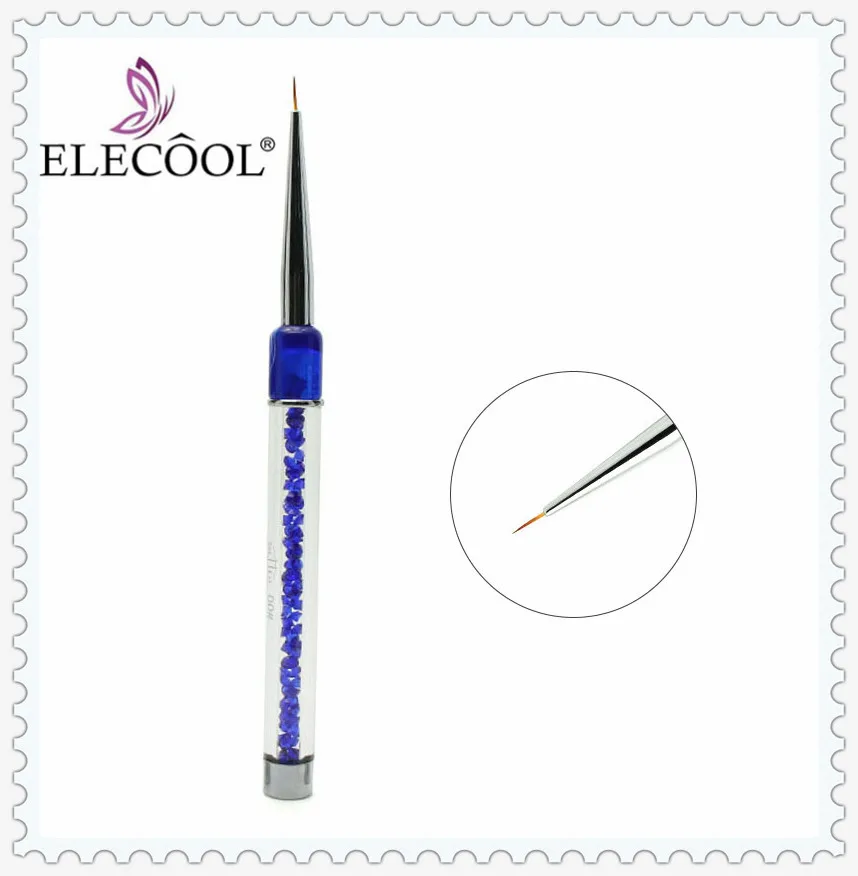 ELECOOL 3/1 шт Нейл-арт лайнер живопись кисточки для геля лак для ногтей, набор для маникюра Стразы акриловые деревянной ручкой полоса линии