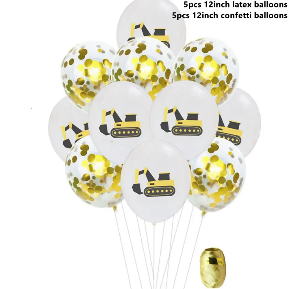 Truck Balloons 4 Taoup 10 шт. 12 дюймов воздушные шары для грузовиков конфетти с днем рождения детей шары для автомобиля круглые шары аксессуары воздушный шар Декор DIY - Цвет: Truck Balloons 4