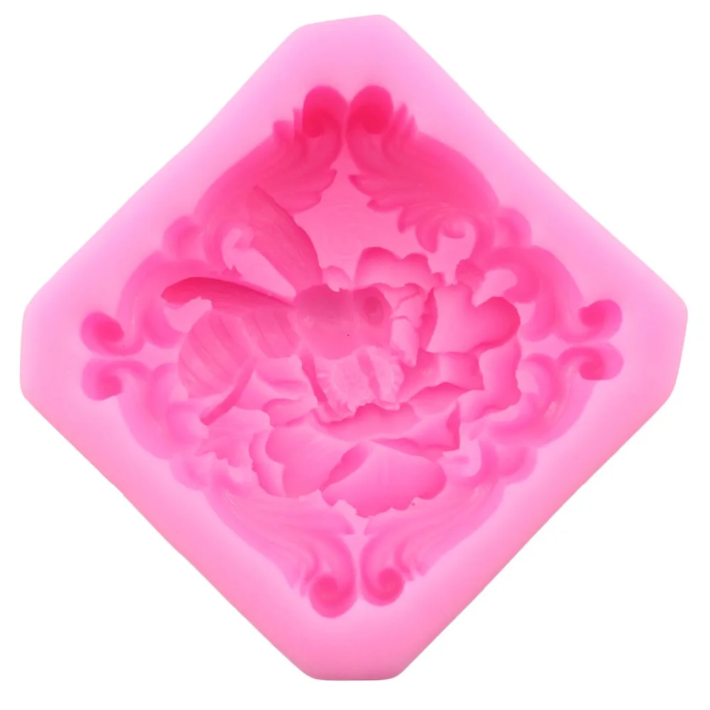 3D Bee Cake Silicone Mold Fondant Candy Chocolate Fimo Clay Mould Kitchen Baking Sugarcraft Cake Decorating Tools