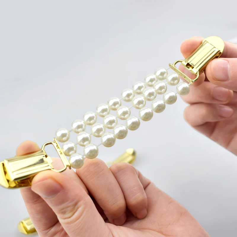 5 шт. жемчужные кнопки рубашка свитер воротник металлические пряжки гибкая