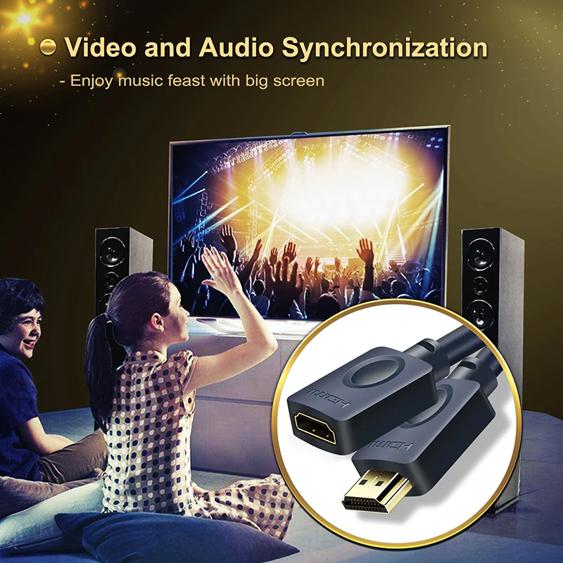 Кабель-удлинитель HDMI 4k 2,0 60Hz 3D UHD Pro HDMI M/F УДЛИНИТЕЛЬ CL3 тройной экранирующий кабель для HDTV PC мониторов C121