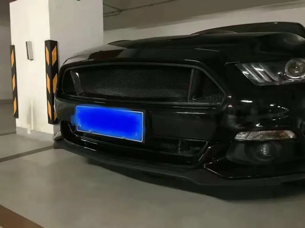 Carbon Fiber Car Front Bumper Honey Mesh Grille Honeycomb Grills For Ford Mustang Car Styling