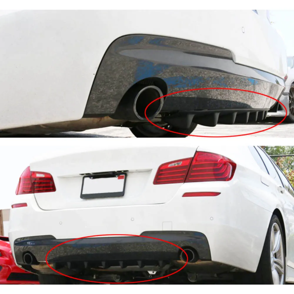 Бесплатная доставка ABS Пластик Универсальный Черный заднего бампера спойлер