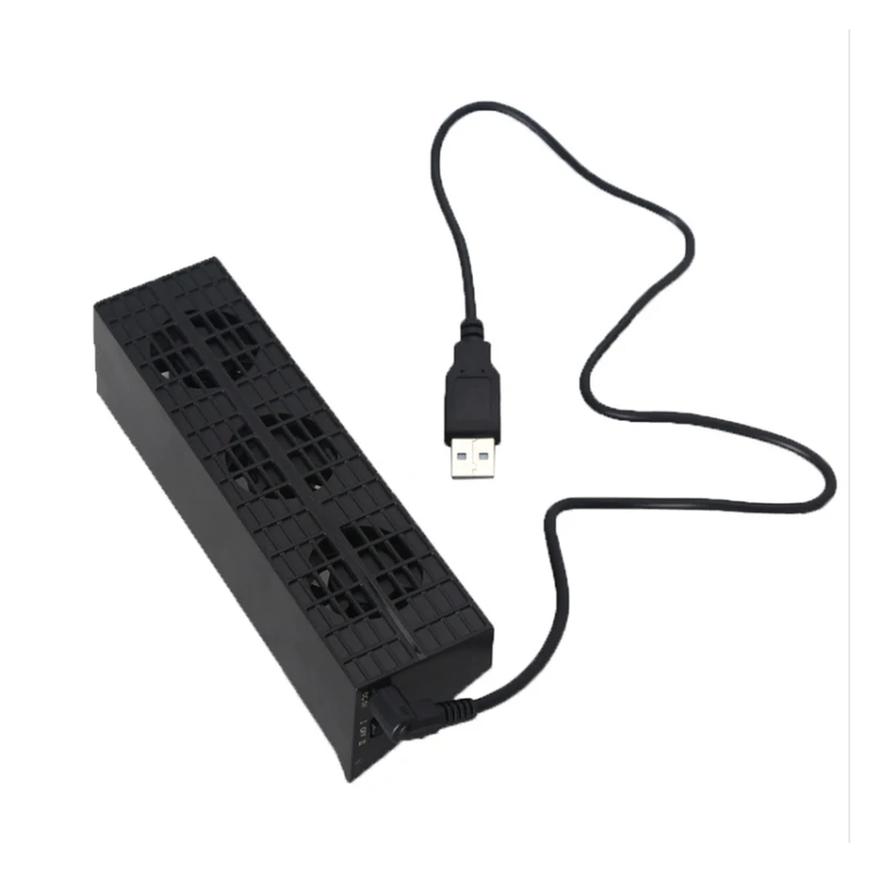 Черный охлаждающий вентилятор USB 3 охлаждающих вентилятора для Playstation PS4 тонкая