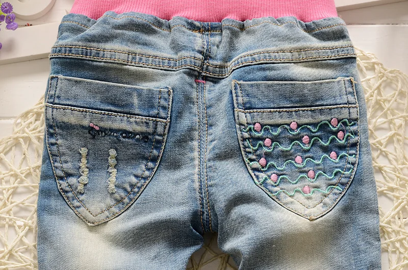 Новинка весны 2019 детская одежда для девочек длинные штаны джинсы малышей От 0 до 2 лет|jeans baby|baby clothingbaby girl jeans |