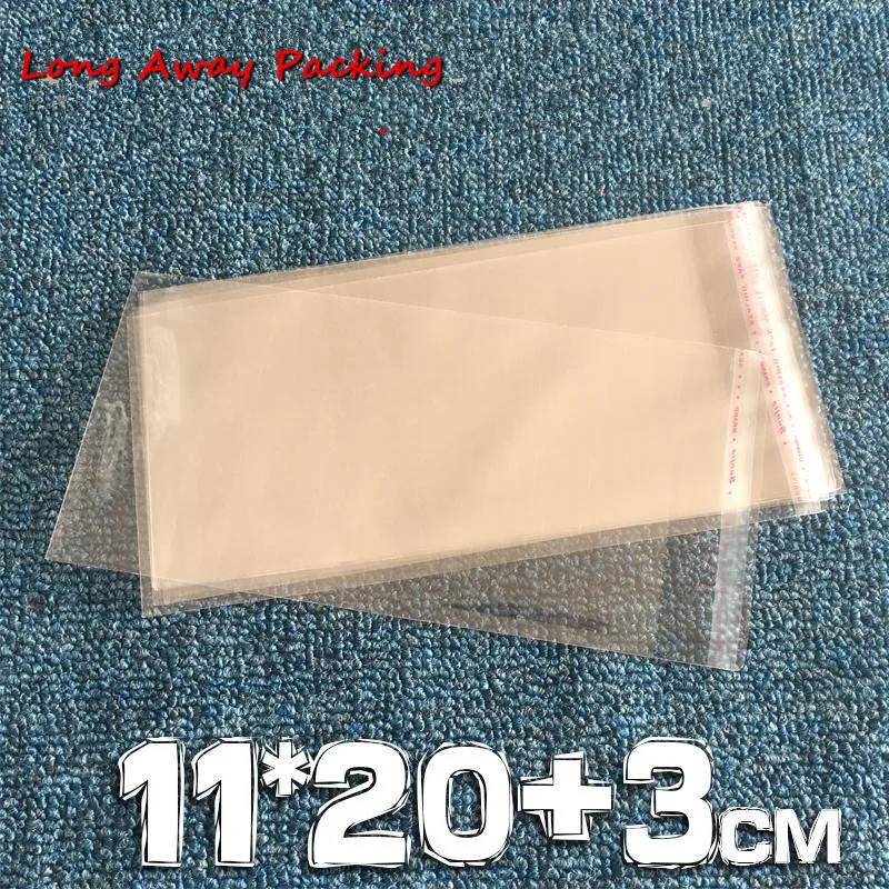 

11*23 11*20 + 3 см Прозрачное самоклеящееся уплотнение пластиковые пакеты OPP поли само-запечатывание целлофановые пакеты для подарка