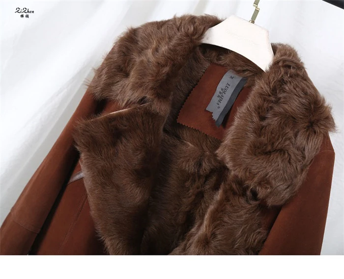 ZiZhen Genuine Leather Natural Wool Liner Shorts Jacket New Fashion Winter Woman Woolen Real Fur Coat 181108-2