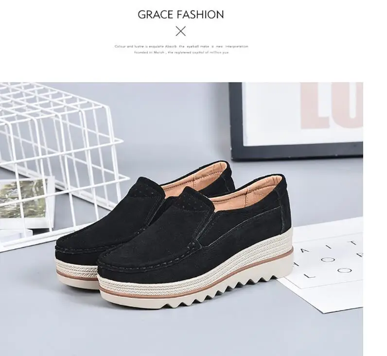 Plardin/Новинка; женские лоферы на плоской платформе; Замшевые слипоны; Moccains; женская весенняя обувь на плоской подошве; женские Сникеры на толстой подошве