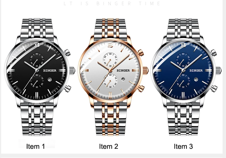 BINGER arc стекло Мужские часы Reloj Hombre мужские s часы лучший бренд класса люкс кварцевые часы спортивные водонепроницаемые Relogio Masculino Saat