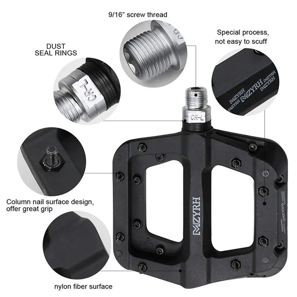 Противоскользящая нейлоновая педаль для велосипеда прочная универсальная
