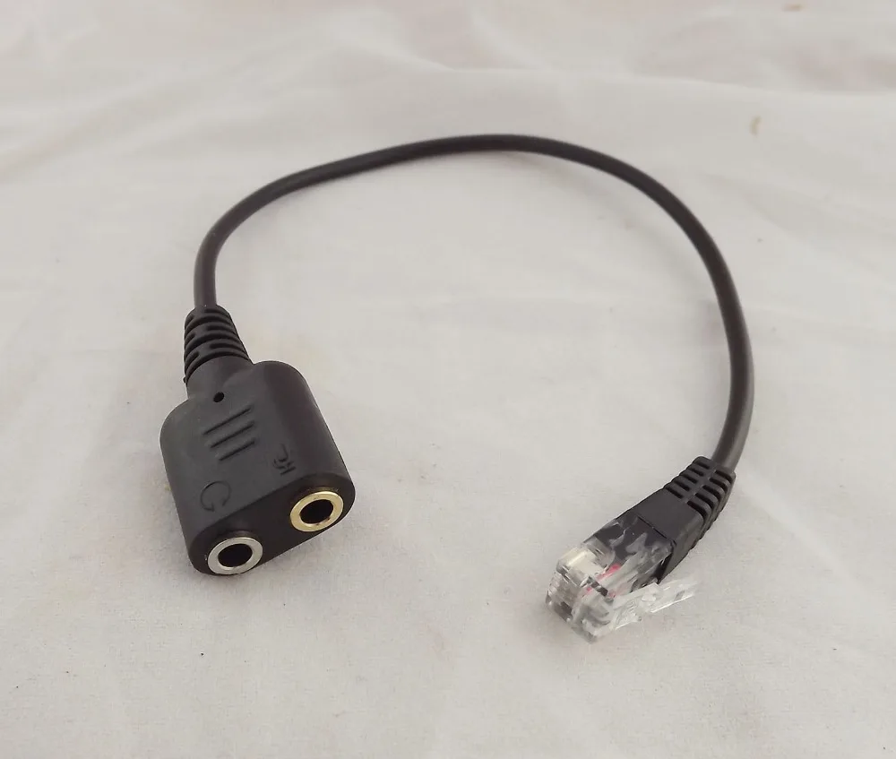 10 шт. кабель для гарнитуры 2x3 5 мм к разъему RJ9 переходник ПК гарнитура телефон 25 см