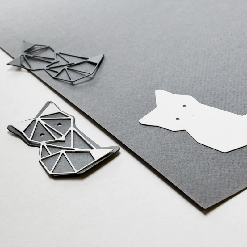 2 металлические трафареты с изображением милого кота новинка для сделай сам