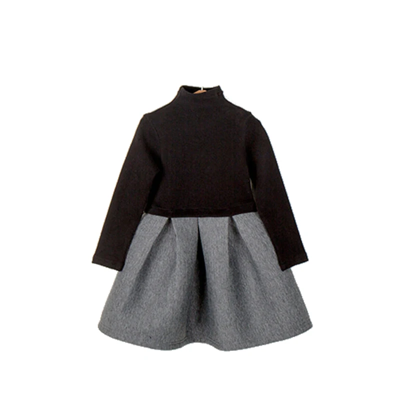 Danmoke/платье для девочек зимнее кашемировое воздушное хлопковое платье Пышное