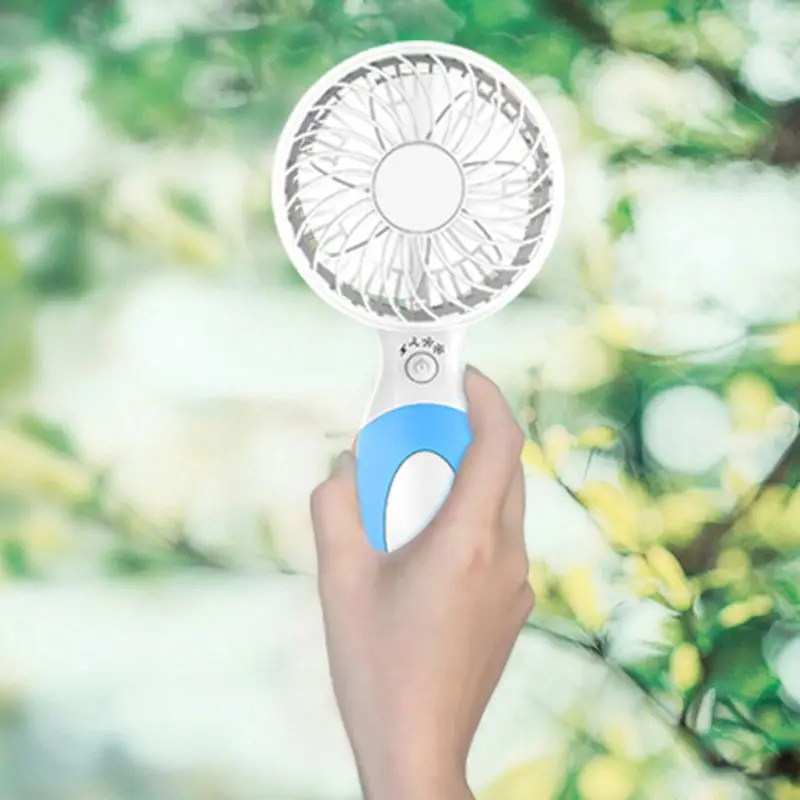 

Free-on Handheld USB portable mini charging small fan with mini makeup mirror & fan bracket home Office Outdoor fan