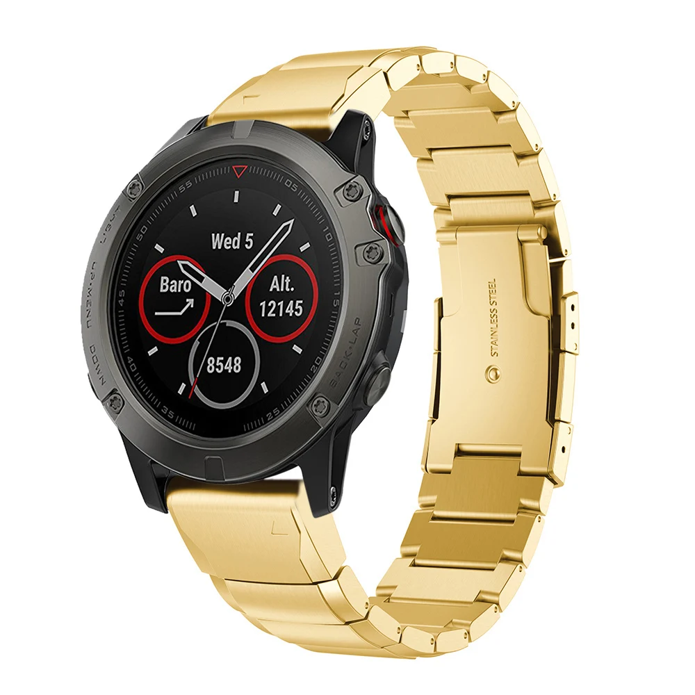 Быстросъемный сменный ремешок из нержавеющей стали для Garmin Fenix 5X GPS 3 HR Смарт-часы