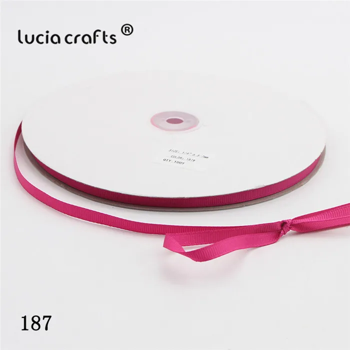 187 Dark Rose Red Lucia Crafts 100y 6 мм многоцветные корсажные ленты бант поделки Сделай Сам шитье ручной работы упаковочные материалы аксессуары 040054279 - Цвет: 187 Dark Rose Red