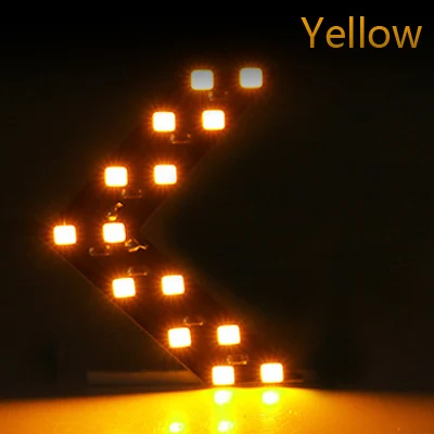 Yellow Vexverm 14 SMD Светодиодная Стрелка Панель для автомобиля заднего вида Индикатор для зеркала указатель поворота Автомобильный светодиодный зеркало заднего вида свет дневного света - Испускаемый цвет: Yellow