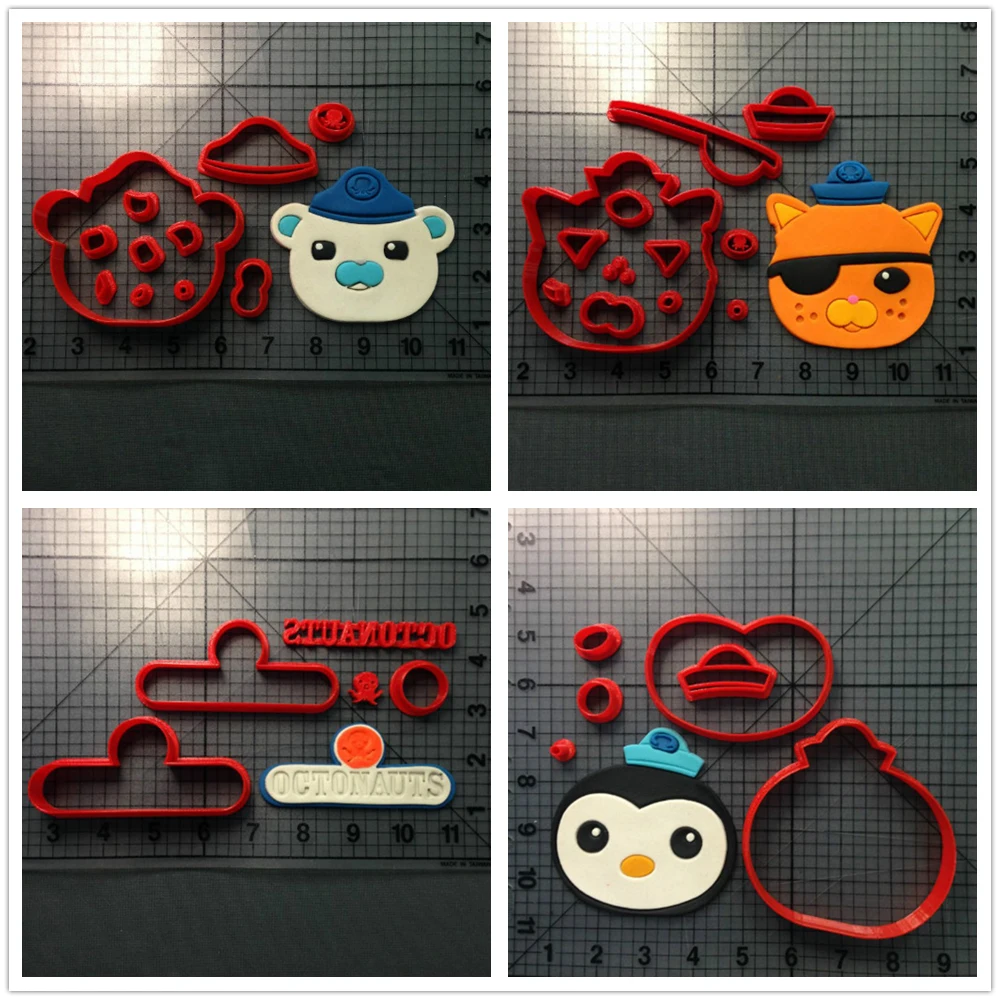 Набор для резки печенья из мультфильма &quotTV Octonauts&quot с 3D принтом | Дом и сад