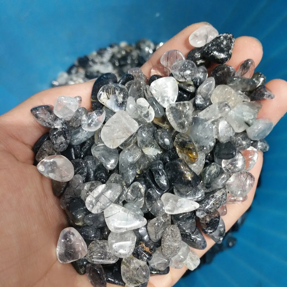 

50g Natural Black Tourmaline Quartz Crystal Gravel Tumbled Bulk Stone