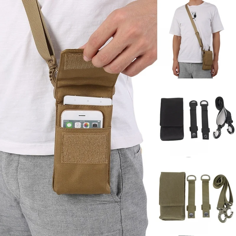 CQC Открытый Тактические двойные карманы Molle Чехол для телефона ремень сотовый телефон кобура держатель для мобильного телефона чехол охотничий поясная сумка