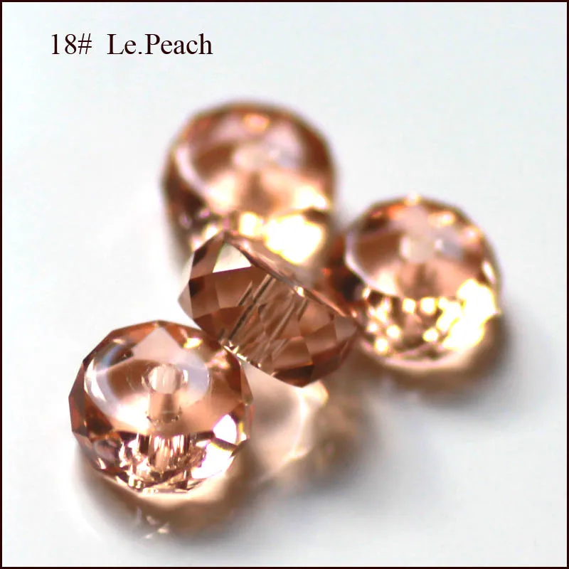 le peach StreBelle Новое поступление модные граненые хрустальные бусины 4x8 мм свободные бусины форма шины DIY Ювелирные изделия AAA бусины 100 шт - Цвет: le peach