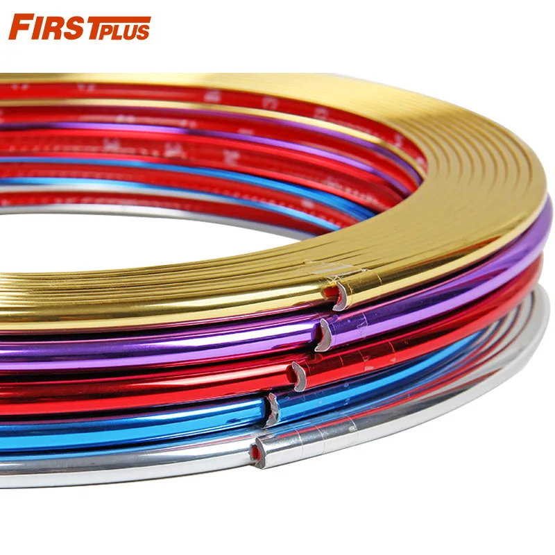 

8 Meters Plating Wheel Rim Decals TIre Protection Stripes 3M Stickers Anti-Collision Tires Decorative Lines Car Styling