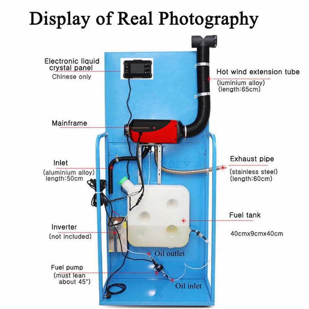 

12V 5KW Car Heater Air Diesels Heater Parking Heater With Remote Control LCD Monitor for RV Motorhome Trailer Trucks Boats