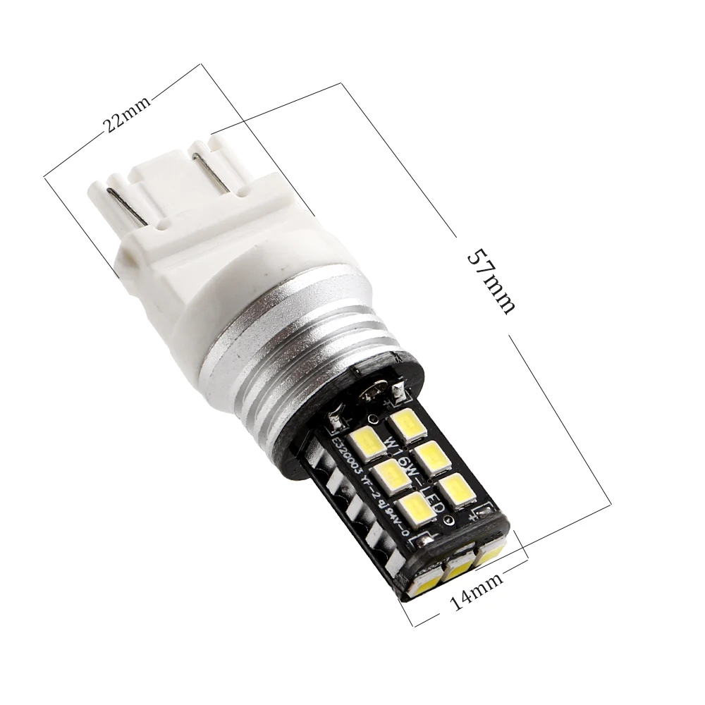 2X T25 3156 P27W 3157 P27/5W 2835 15 SMD Светодиодная лампа canbus Белый Янтарный Красный 12В 24В для