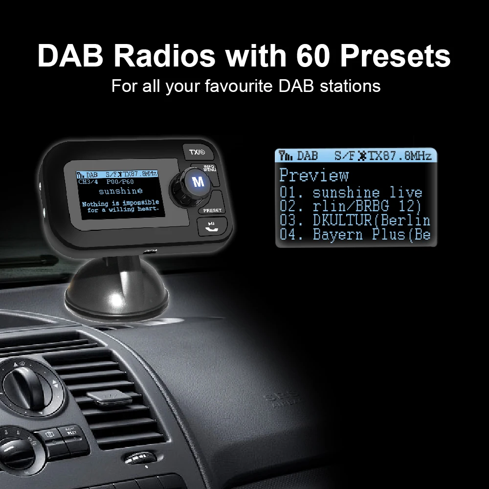 JINSERTA Автомобильный MP3-плеер DAB цифровой радио fm-передатчик 2 3 &quotЖК-экран Bluetooth