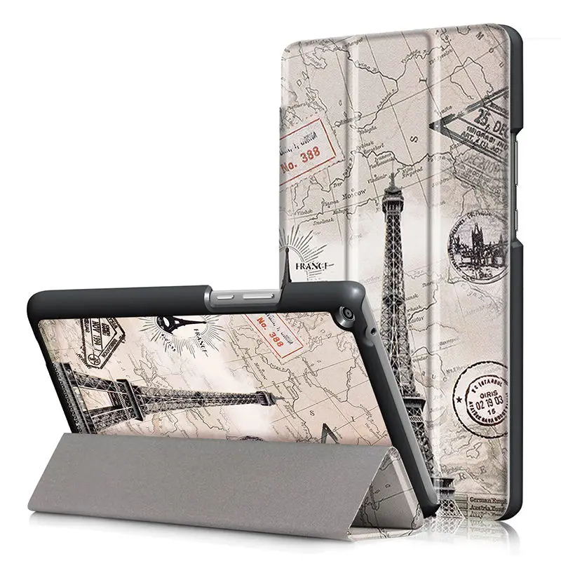 D051 Чехол для huawei MediaPad T3 8," KOB-L09 KOB-W09 чехол Funda Tablet PU раскладной кожаный чехол для Honor Play Pad 2 8,0+ пленка+ ручка - Цвет: D051