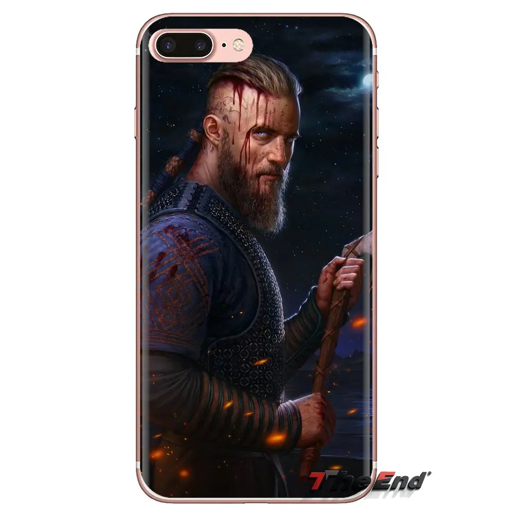 Soft Transparent Case Cover For Samsung Galaxy S3 S4 S5 Mini S6 S7 Edge S8 S9 S10 Plus Note 3 4 5 8 9 TV Ragnar Lothbrok Vikings |