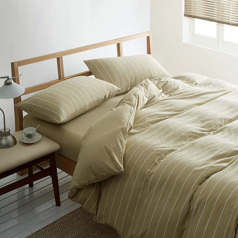 Комплект постельного белья Moden в синюю полоску 4 шт. хлопковое постельное белье