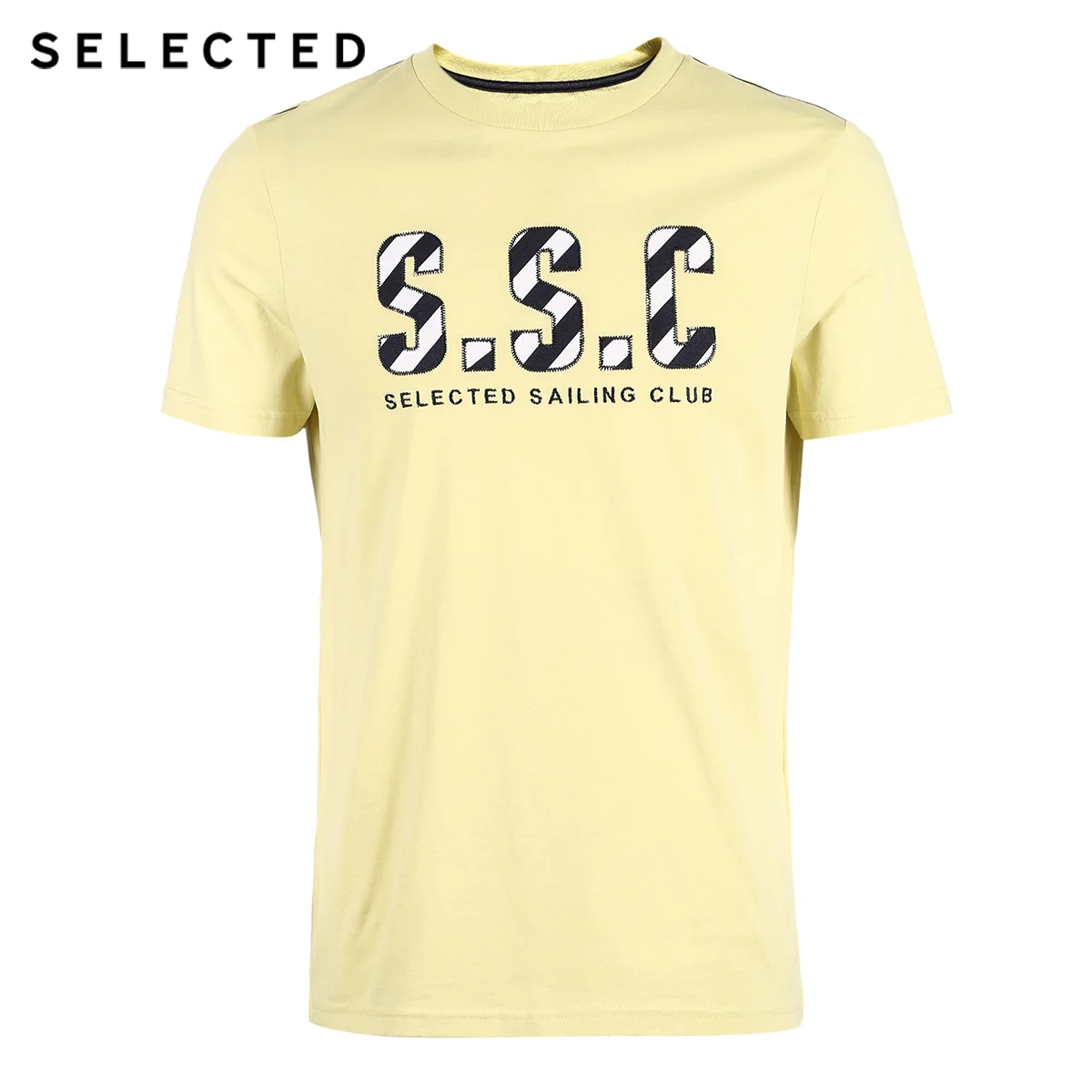 Мужская футболка с короткими рукавами из 100% хлопка заплатками и надписью на лето