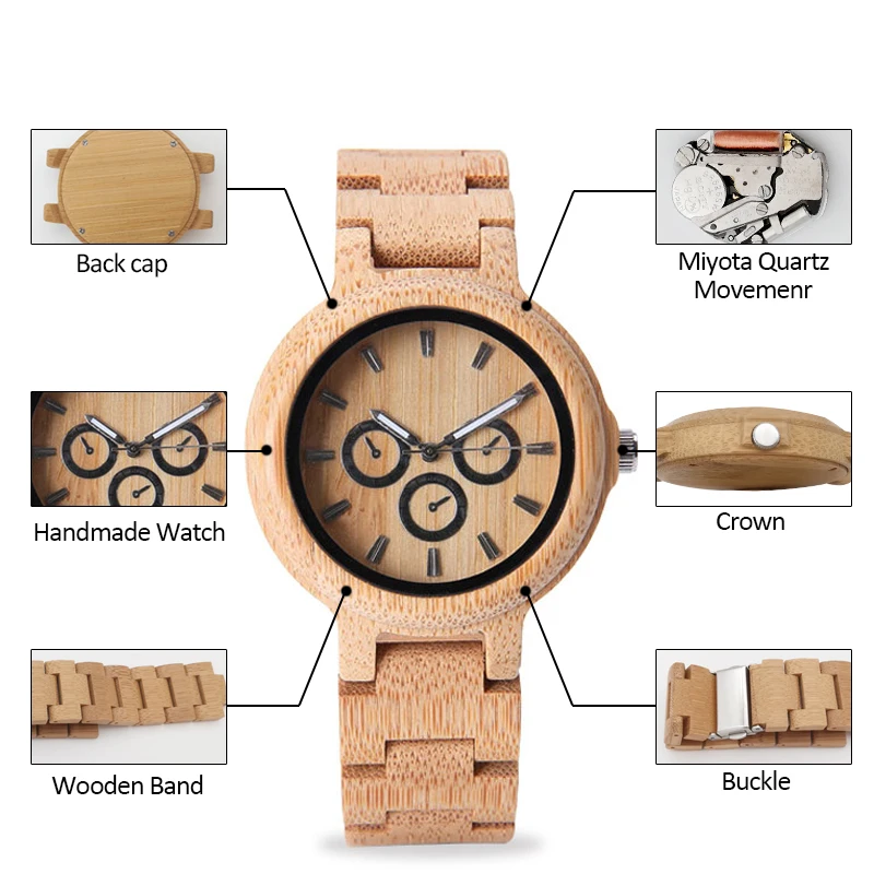 Фото Часы ELMERA Wood мужские часы Pagan с часами дизайнерские 2018 кошмарные перед Часы ELMERA Wood мужские часы Pagan с часами дизайнерские 2018 кошмарные перед
